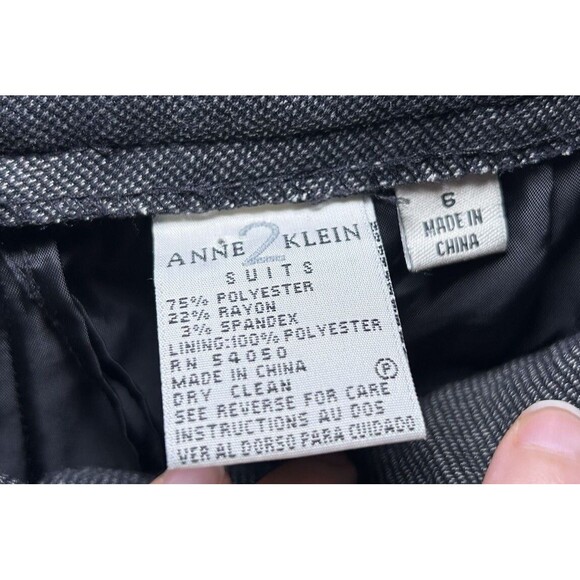 Anne Klein Suits Women’s Bootcut Dress Pants Dark Gray Size 6 (32 X 27) - Picture 6 of 7